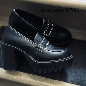 Torrid Black Platform Shoes with Studded Detail